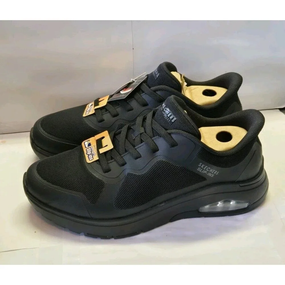 Skechers Men's 11 Wide Hands Free Slip-ins Uno Flex-EZ Air Black